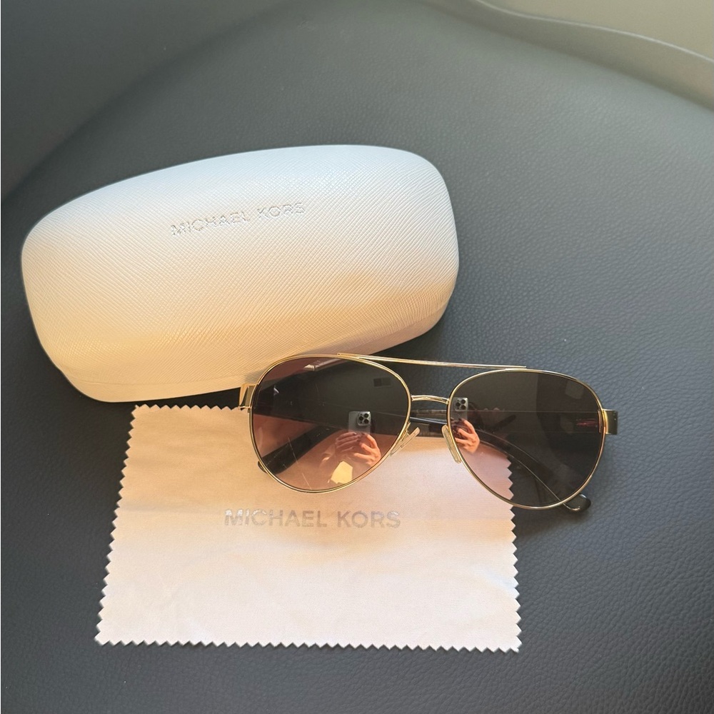 Michael Kors Gold Aviator Sunglasses